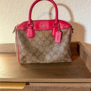Coach Mini Bag in Brown and Red